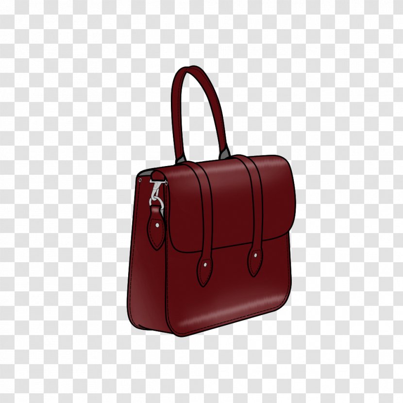 Handbag Baggage Hand Luggage Leather - Oxblood Red Transparent PNG