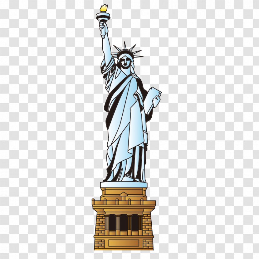 Statue Of Liberty Cartoon Landmark - Scalable Vector Graphics Transparent PNG