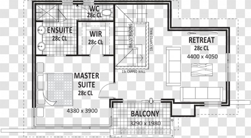 Floor Plan House Storey - Bedroom Transparent PNG