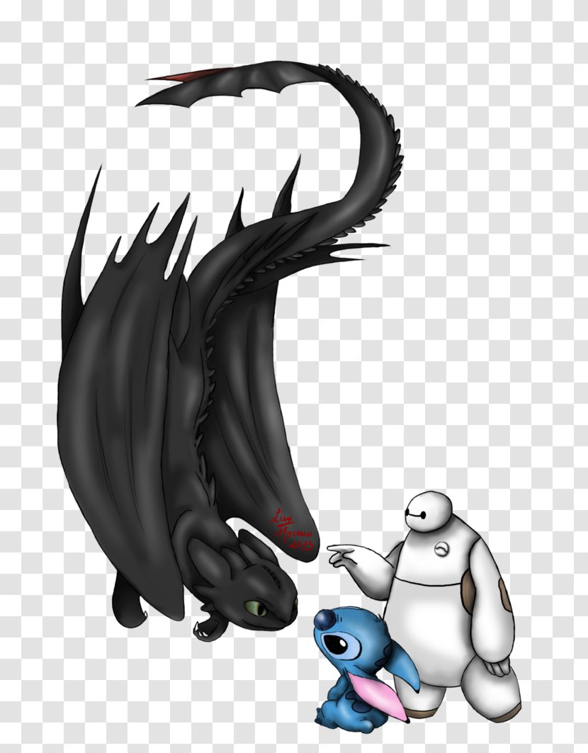 Stitch Baymax YouTube Drawing Dragon - Tail - Toothless Transparent PNG