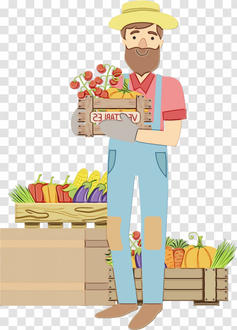 Cartoon Agriculture Farmer Farm Fast Food Transparent PNG