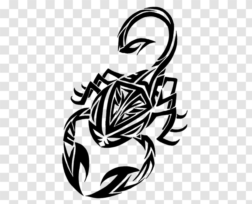 Drawing Tattoo Scorpion Visual Arts Sketch - Monochrome Photography Transparent PNG