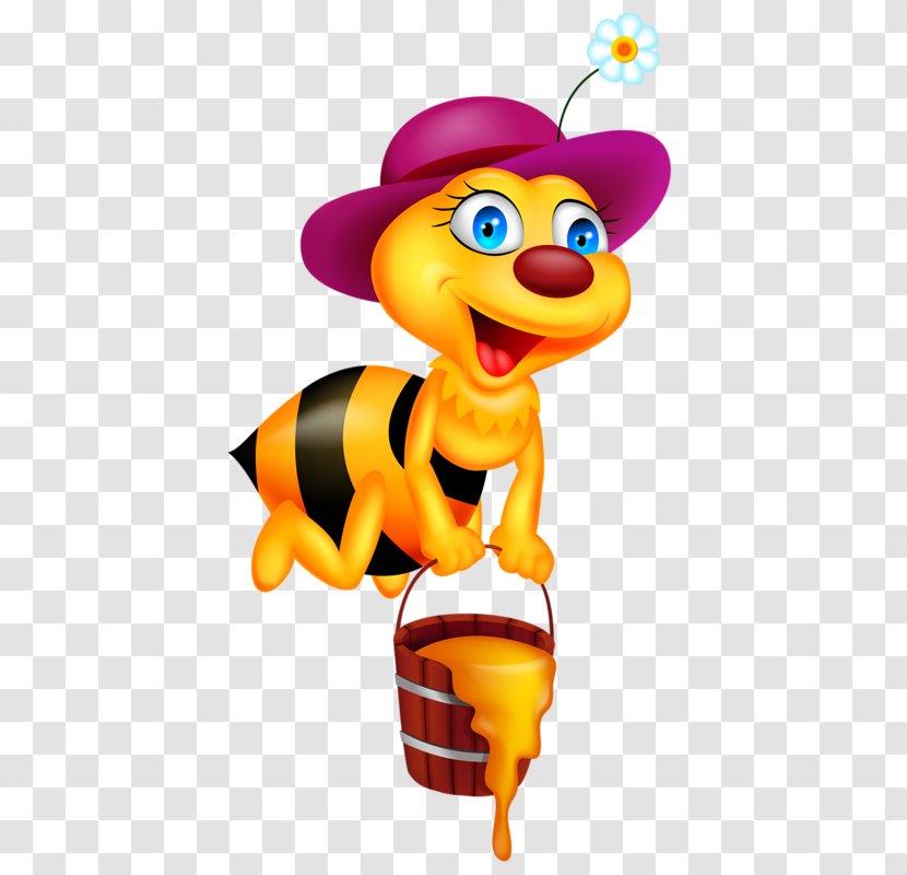 Honey Bee Cartoon Illustration Transparent PNG