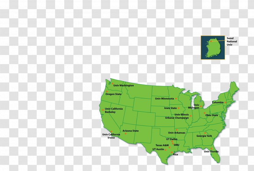 United States Of America Vector Graphics U.S. State Clip Art Image - Green - Map Transparent PNG