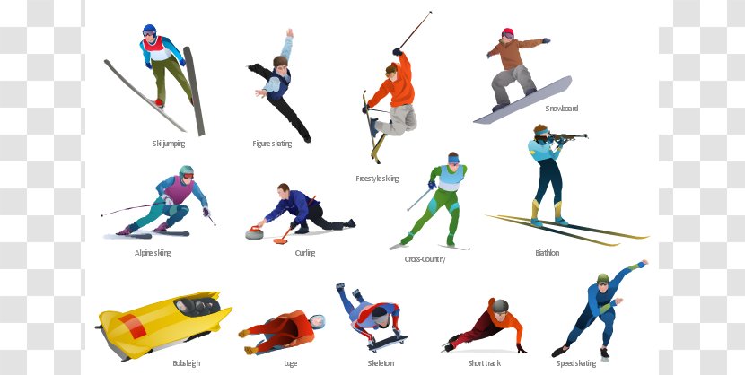 2018 Winter Olympics Sport Skiing Snowboarding Clip Art - Paralympic Sports - Ski Jump Cliparts Transparent PNG