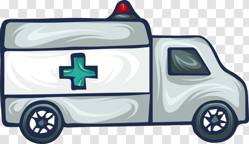 Ambulance Computer File - Nontransporting Ems Vehicle - Vector Cartoon Transparent PNG