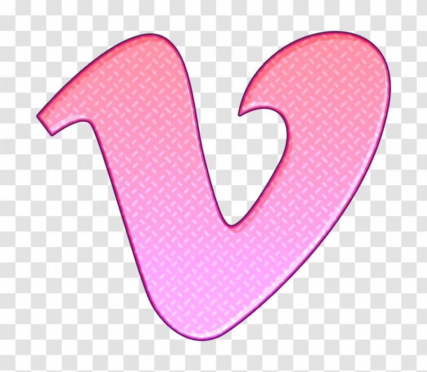 Media Icon Social Vimeo - Pink - Symbol Heart Transparent PNG