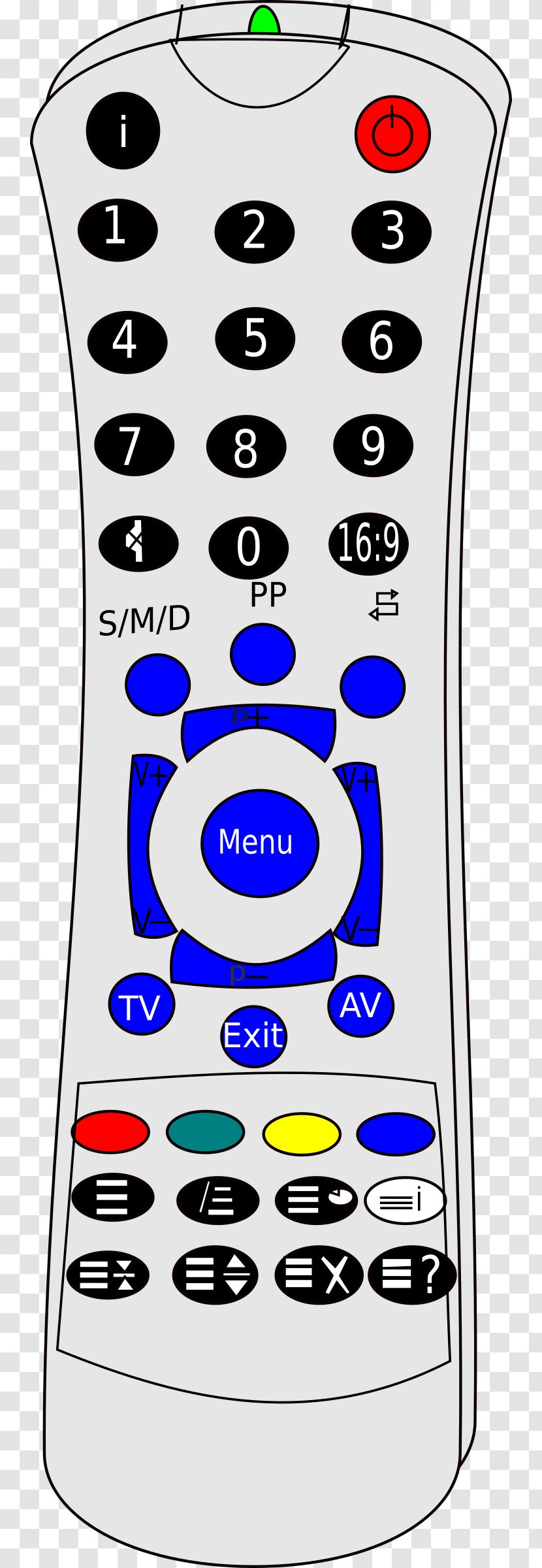 Remote Controls Clip Art - Television Set - TV REMOTE Transparent PNG