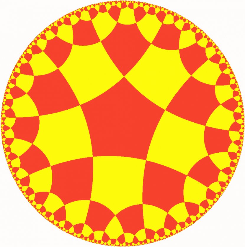 Order-4 Pentagonal Tiling Tessellation Uniform Tilings In Hyperbolic Plane Dodecadodecahedron - Area Transparent PNG