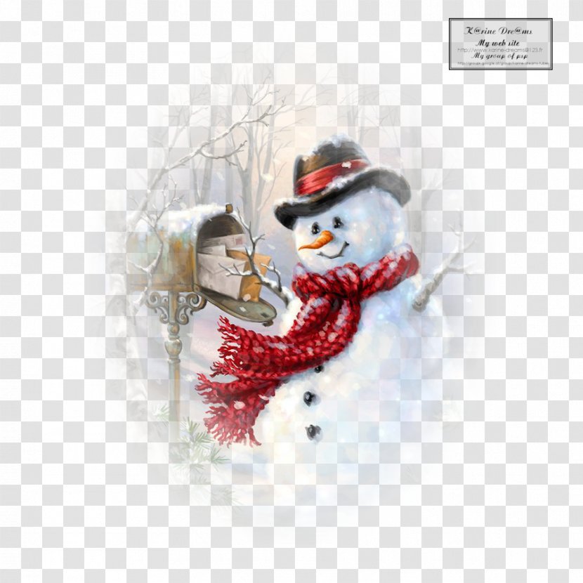 Snowman Christmas Santa Claus Art Painting - Drawing Transparent PNG