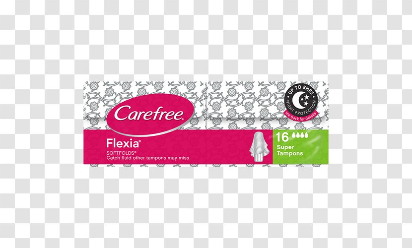Carefree Flexia Tampons Regular 16 Cottons Pack Feminine Hygiene - Text - Manicure Transparent PNG