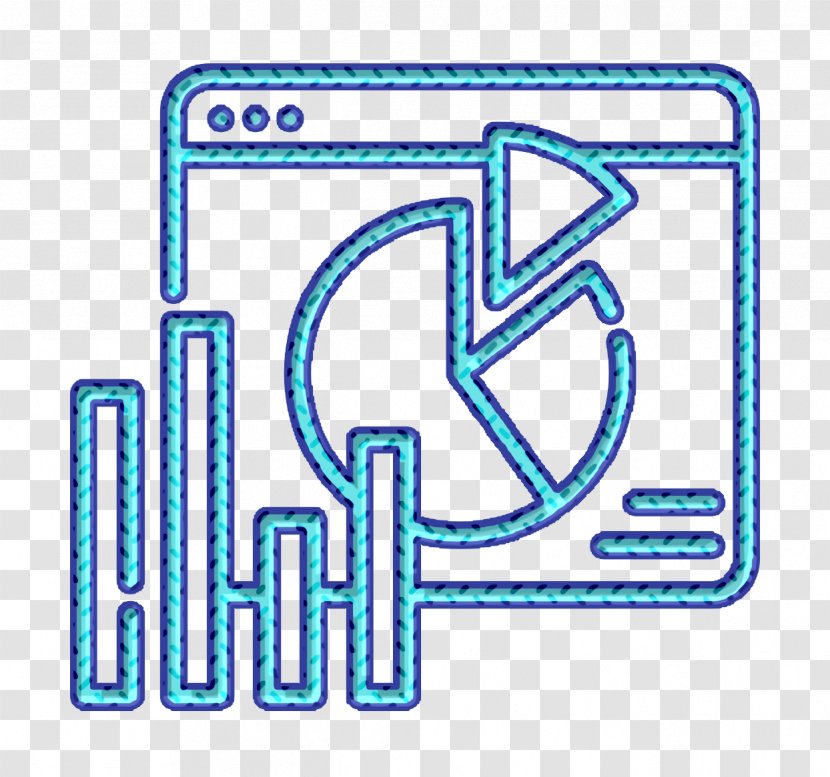 Ecommerce Icon Result Stadistics - Electric Blue - Symbol Rectangle Transparent PNG