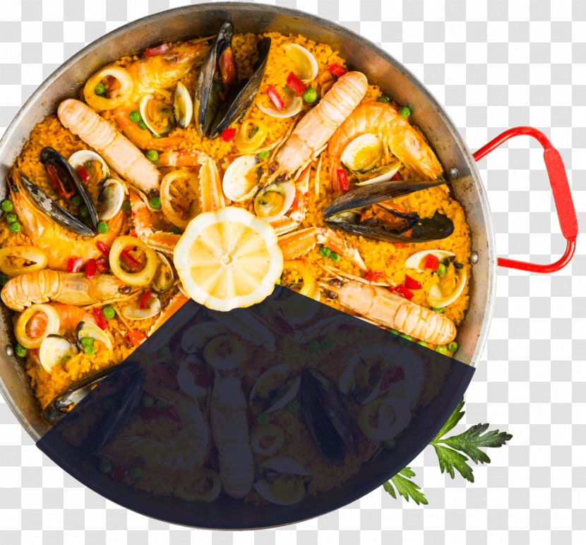 Paella Spanish Cuisine Seafood Portuguese - Food Transparent PNG