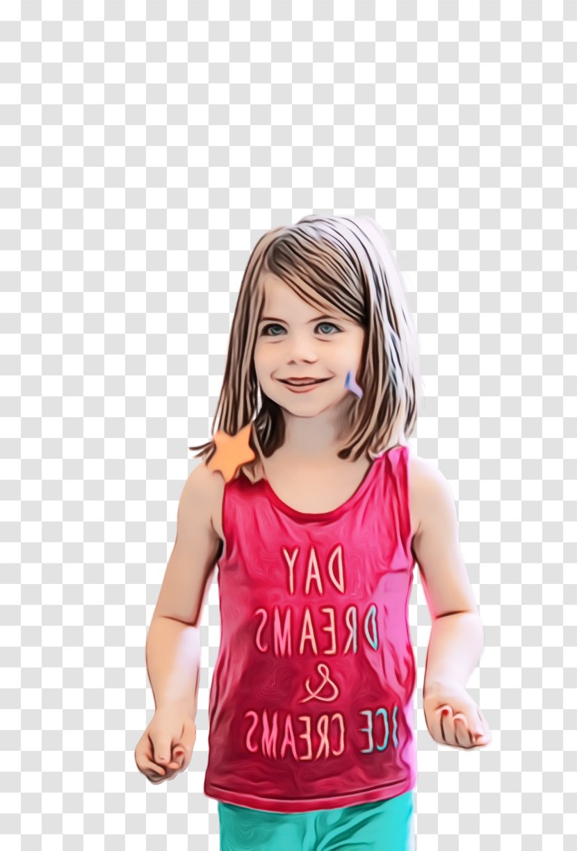 T-shirt Toddler Hair Coloring Wig Blond - Nose - Child Model Transparent PNG