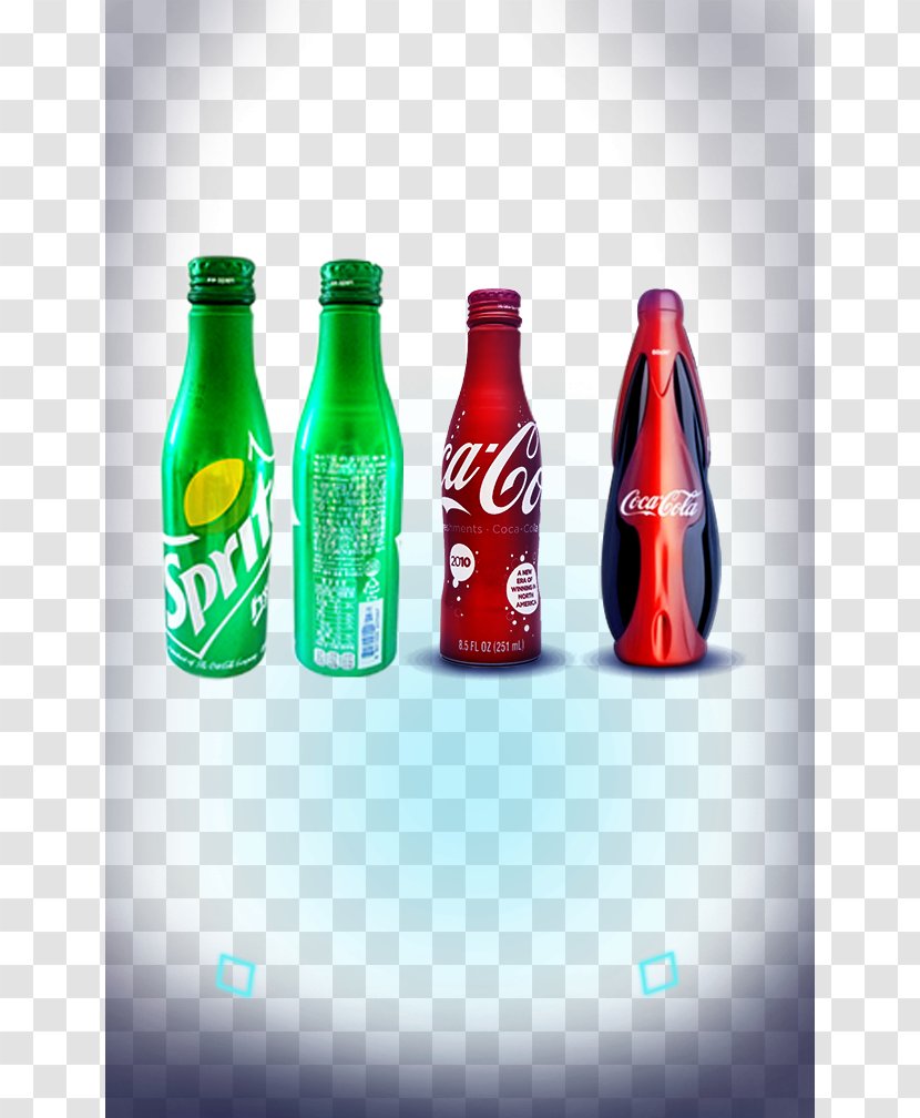 Coca-Cola Sprite Soft Drink Bottle - Aluminum Can - Import Vector Coke Transparent PNG