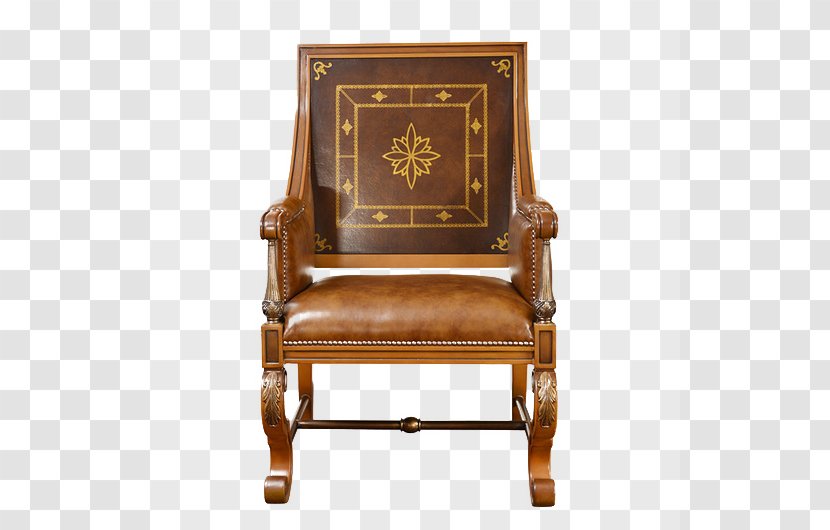 Chair Table Leather Carving - ARMCHAIR Transparent PNG