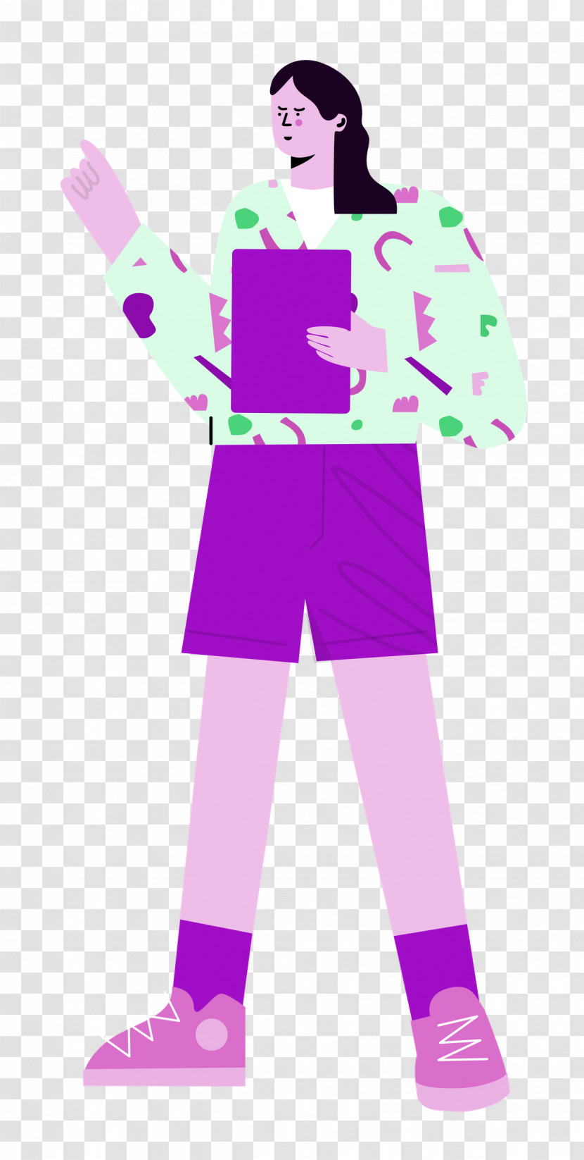 Standing Shorts Woman Transparent PNG