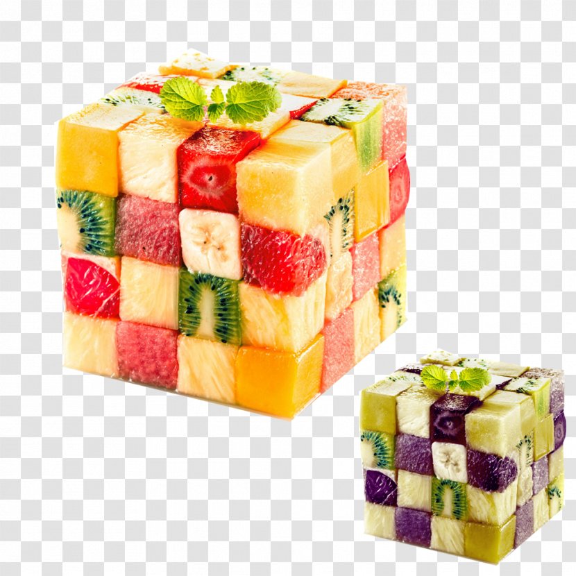 Fruit Salad Berry Cube - Cuisine - Rubik's Transparent PNG