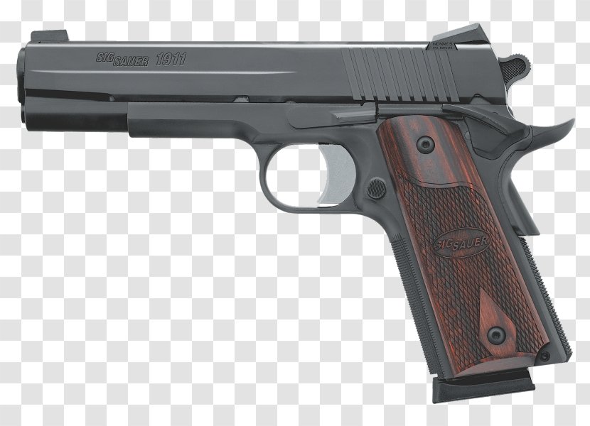 SIG Sauer 1911 .45 ACP Firearm Pistol - Gun Accessory - Barrel Transparent PNG