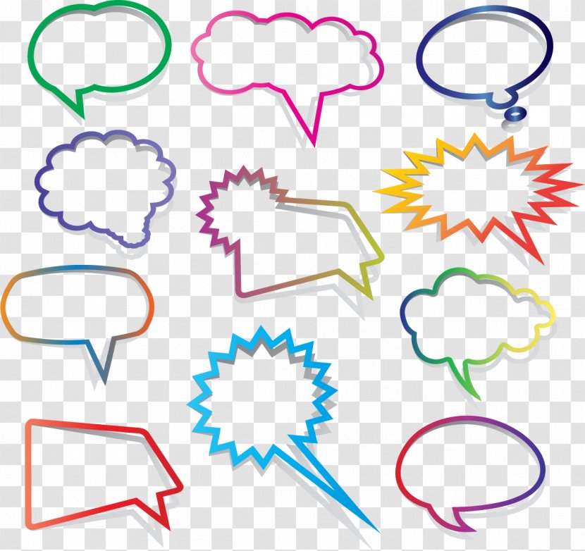 Gradient Color Explosion Stickers - Speech Balloon - Number Transparent PNG