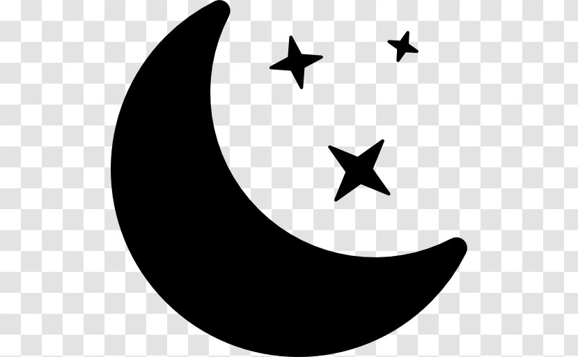 Lunar Phase Moon Star And Crescent Clip Art - Symbol - The Seventh Evening Of Transparent PNG