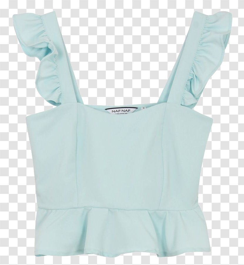 Sleeve Shoulder Blouse Product Turquoise - Aqua - Sequin Shorts Transparent PNG