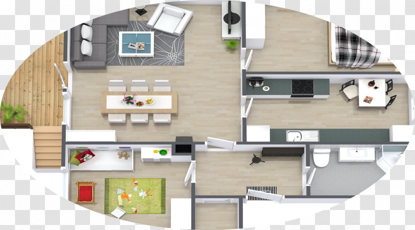 3D Floor Plan Home House Transparent PNG