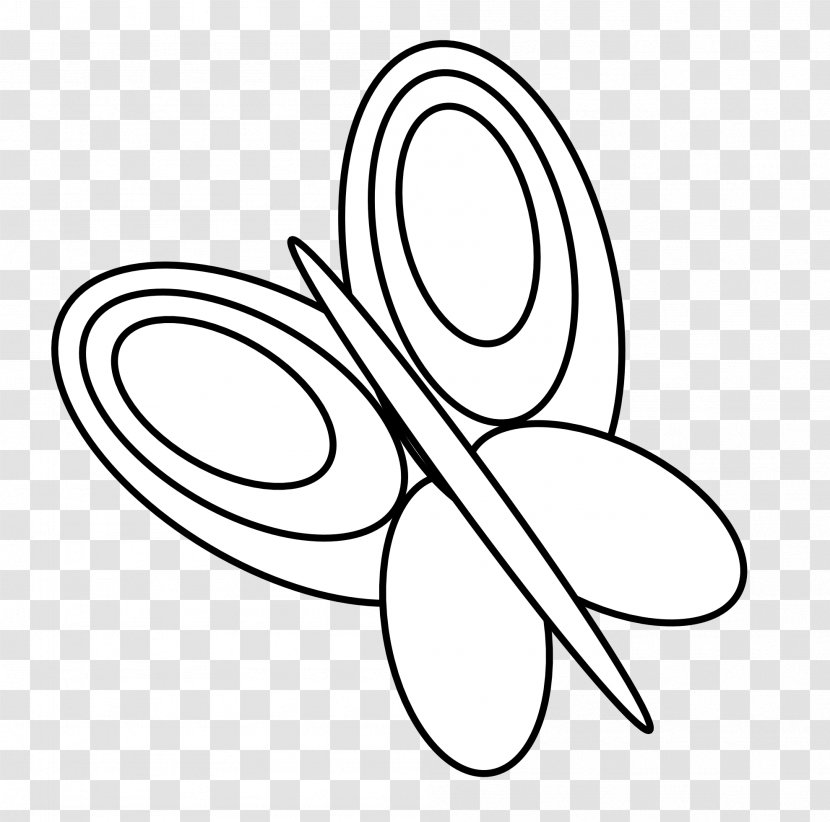 Drawing Black And White Clip Art - Royaltyfree - Butterfly Transparent PNG