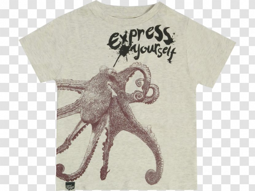 Octopus T-shirt Sleeve Pink M Outerwear - Cephalopod Transparent PNG