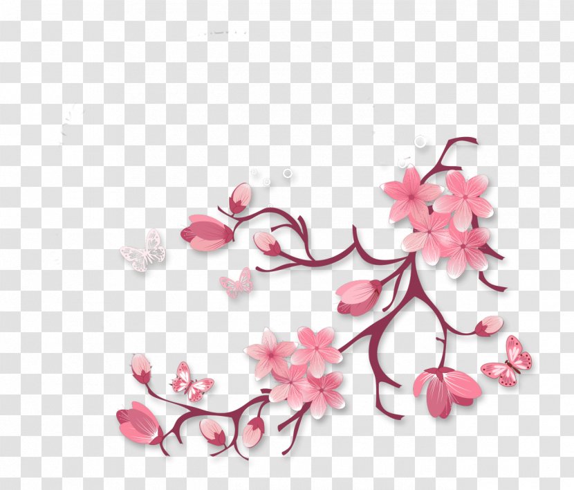 Flower Diagram Clip Art - Branch - Happy Spring Transparent PNG