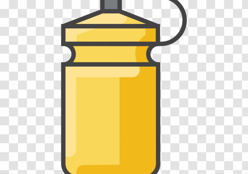 Clip Art - Yellow - Water Bottle Transparent PNG
