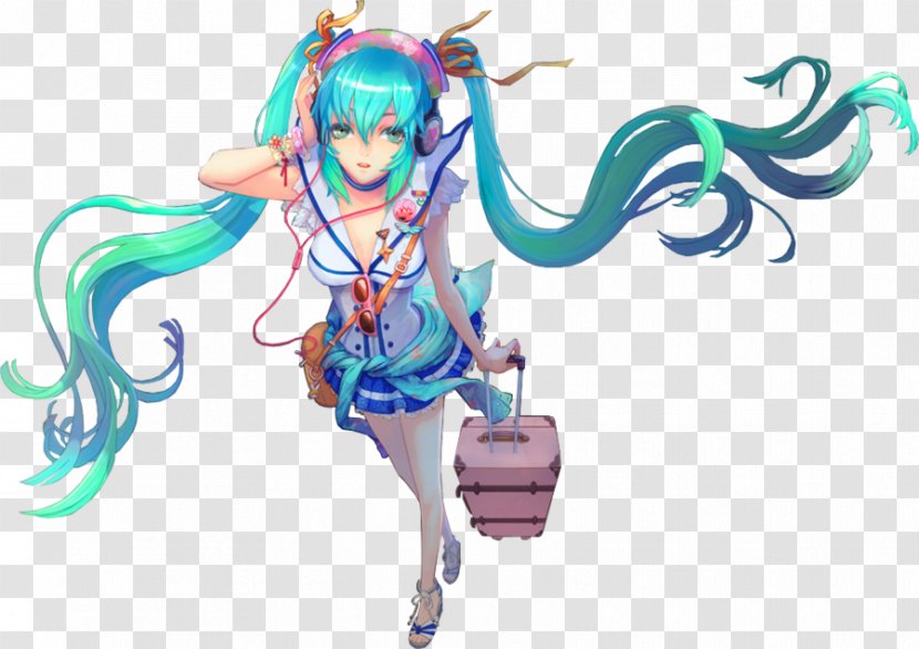 Hatsune Miku: Project Mirai DX Miku And Future Stars: Rendering Vocaloid - Watercolor Transparent PNG