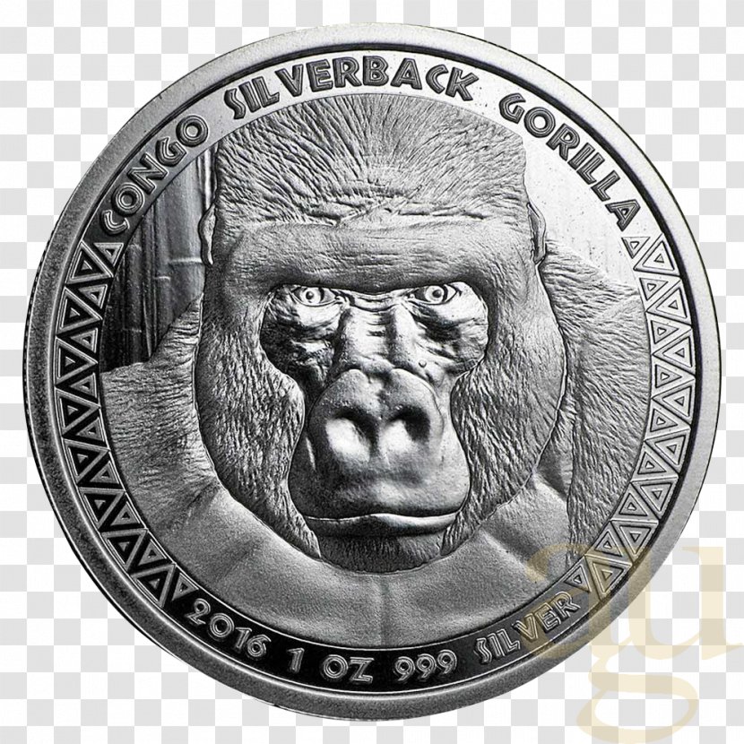 Perth Mint Bullion Coin Silver - Gorilla - Vs Ape Transparent PNG