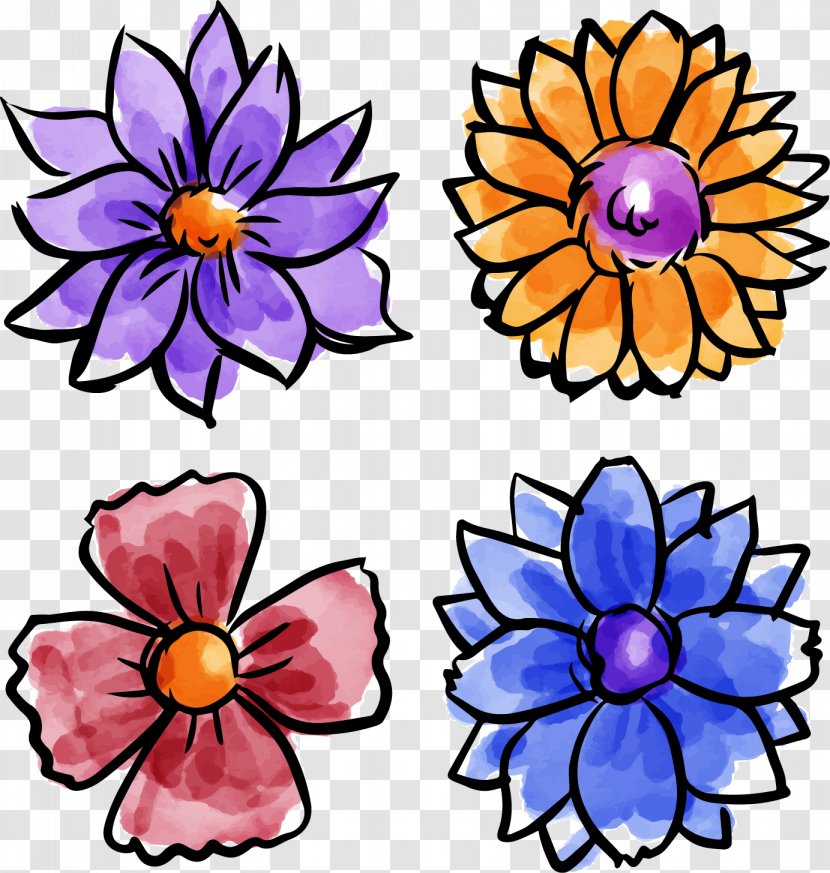Floral Design Watercolor: Flowers Watercolor Painting - Painted Decoration Transparent PNG
