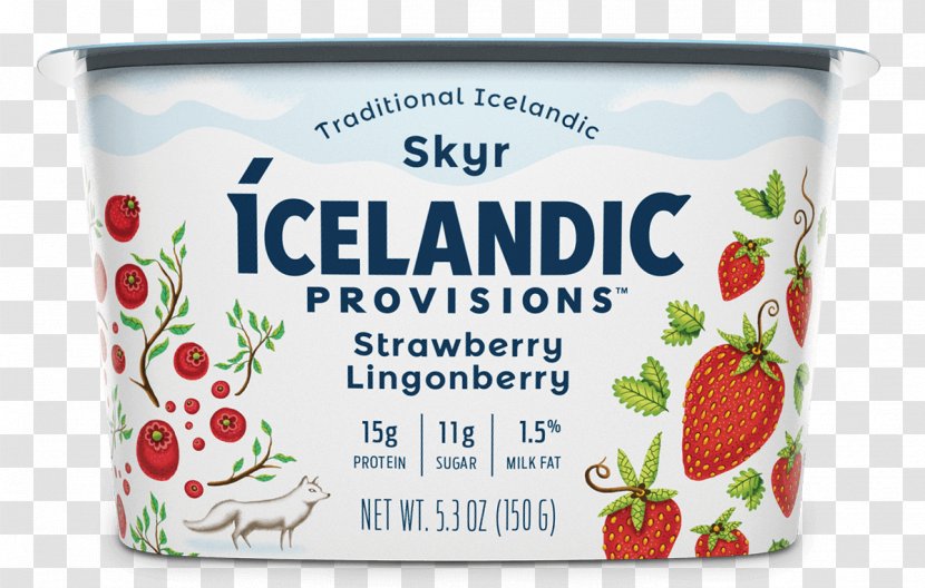 Strawberry Skyr Iceland Yoghurt Crème Fraîche - Brand - Flavor Transparent PNG