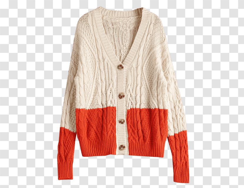 Cardigan Sweater Sleeve Button Knitting - Contrast Transparent PNG