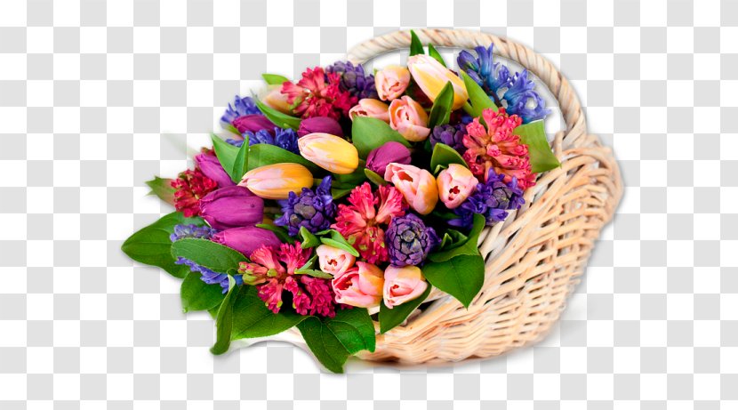 Tsvetochnaya Nega Flower Bouquet Basket Gift Wedding - Color Transparent PNG