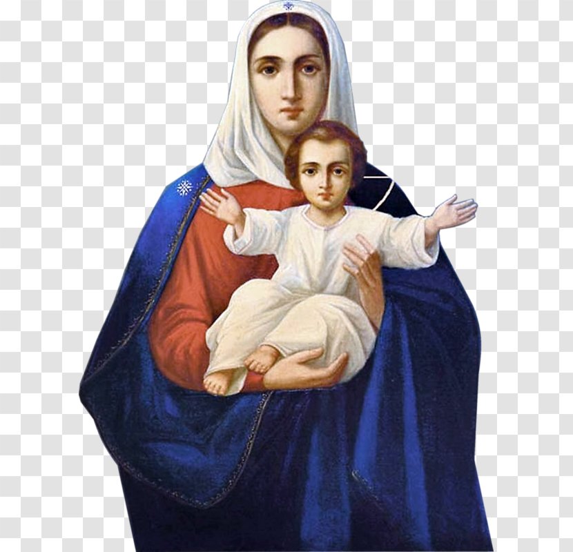 Mary Icon Theotokos Of Vladimir Akathist Jesus - Saint - Mother God Transparent PNG