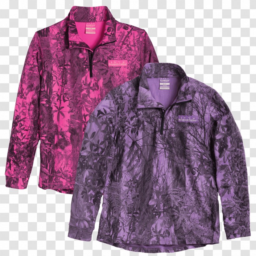 Blouse Polar Fleece Jacket Sleeve Button - Pink Transparent PNG