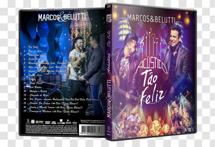 Acústico Tão Feliz Marcos & Belutti DVD Vivo - Dvd Transparent PNG
