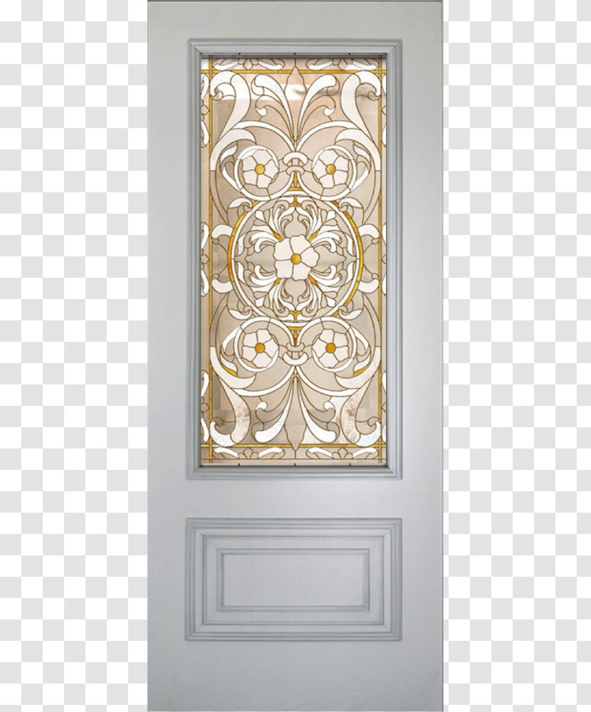 Stained Glass Door Insulated Glazing Art - Bronze Transparent PNG