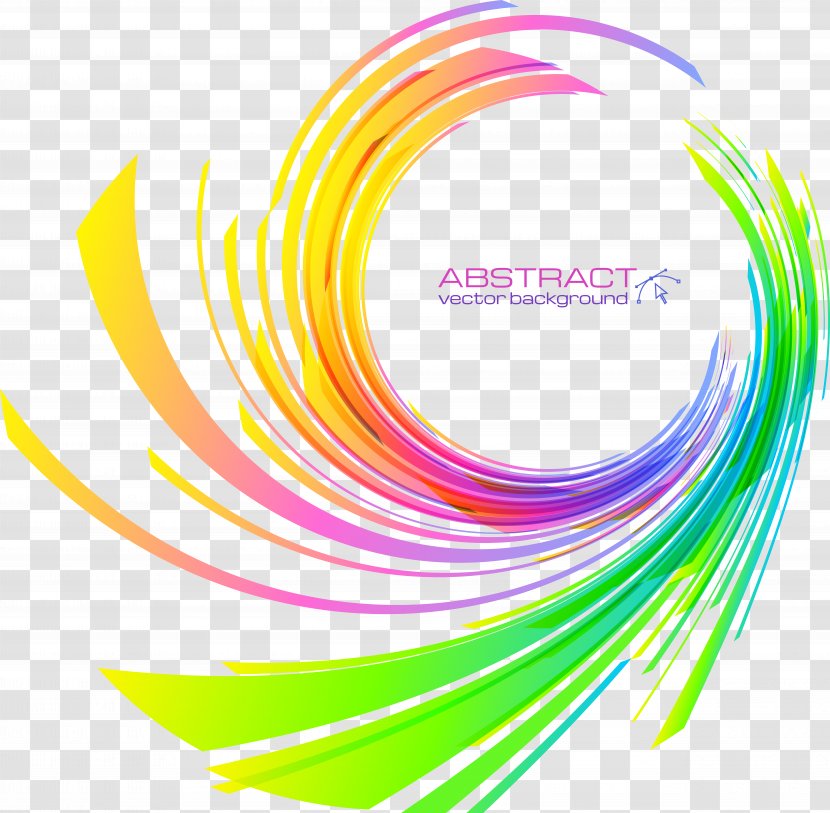 Curve Rainbow Color Abstract - Rotating Ring Dazzling Transparent PNG