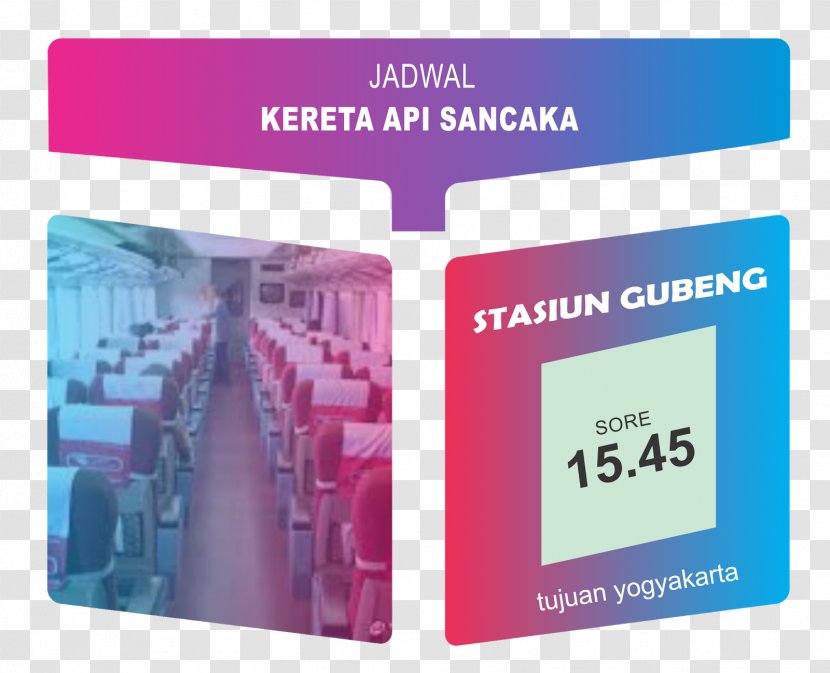 Brand Magenta Multimedia Kereta Api Sancaka - Stasiun Transparent PNG