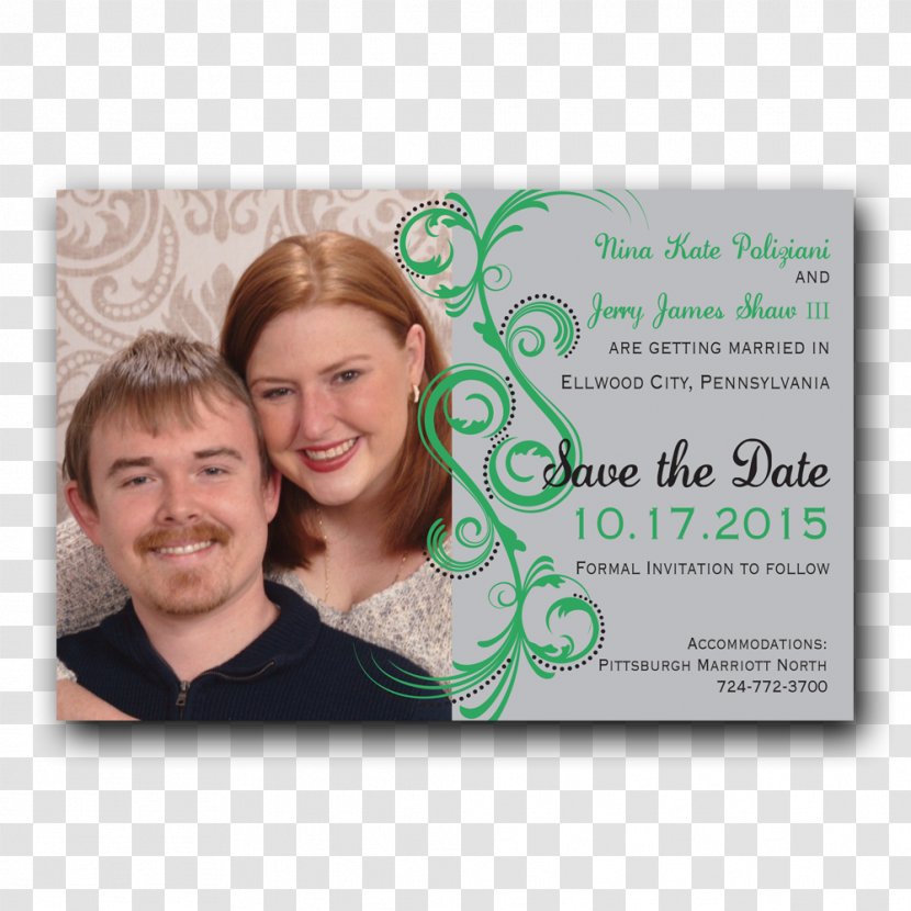 Teal - Smile - Save The Date Ticket Transparent PNG