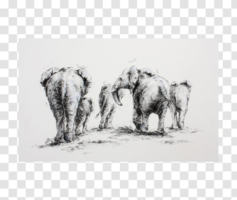 Indian Elephant African Paper Printing Cattle - Watercolour Transparent PNG