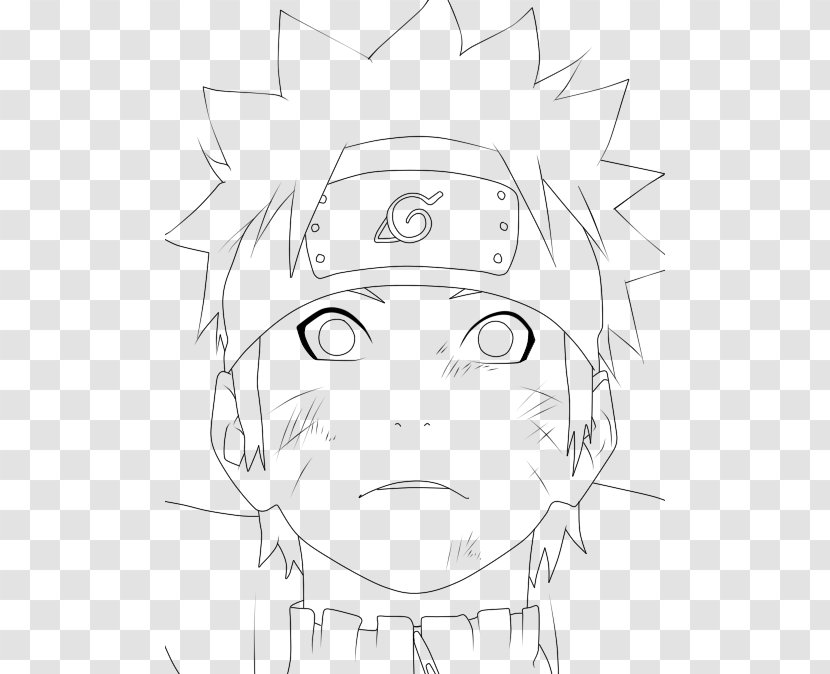 Naruto Uzumaki Line Art Drawing - Cartoon - Lineart Transparent PNG