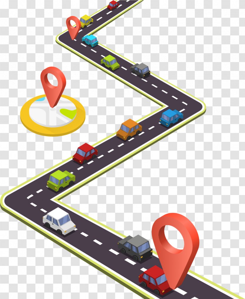 Road Illustration - Position - Right Angle Of A Transparent PNG