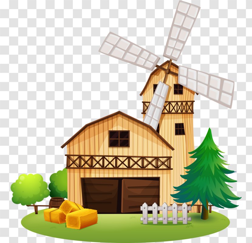 Clip Art Vector Graphics Royalty-free Farmhouse Image - Royaltyfree - Farm House Cartoon Transparent PNG
