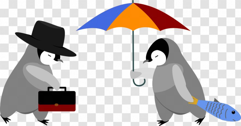 Umbrella Cartoon - Text - Emperor Penguin Animation Transparent PNG