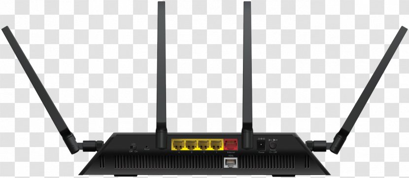 Netgear AC2600 Nighthawk X4S WiFi Wave2 Modem Router ADSL/DSL GbE (D7800) DSL NETGEAR R7800 - Wireless Transparent PNG